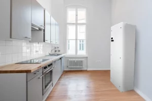 Etwagenwärmepumpe von Becker in einem Altbauhaus